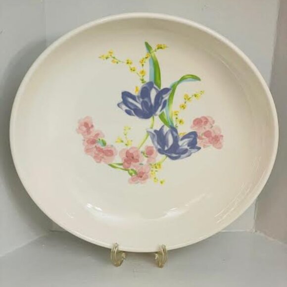 Extra Large Italian Serving Bowl Floral Design Italy - Picture 2 of 9